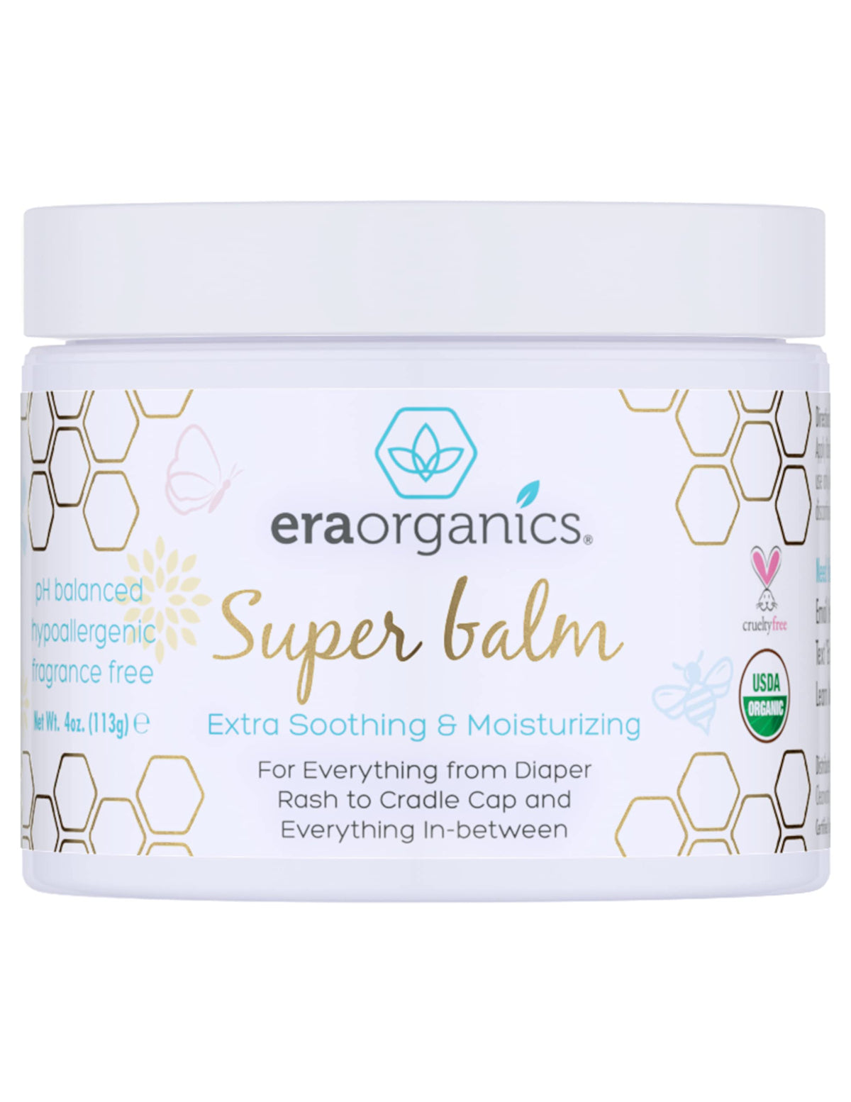 Era Organics Healing Ointment baby bottle on shelf, suggesting gentle skin protection.