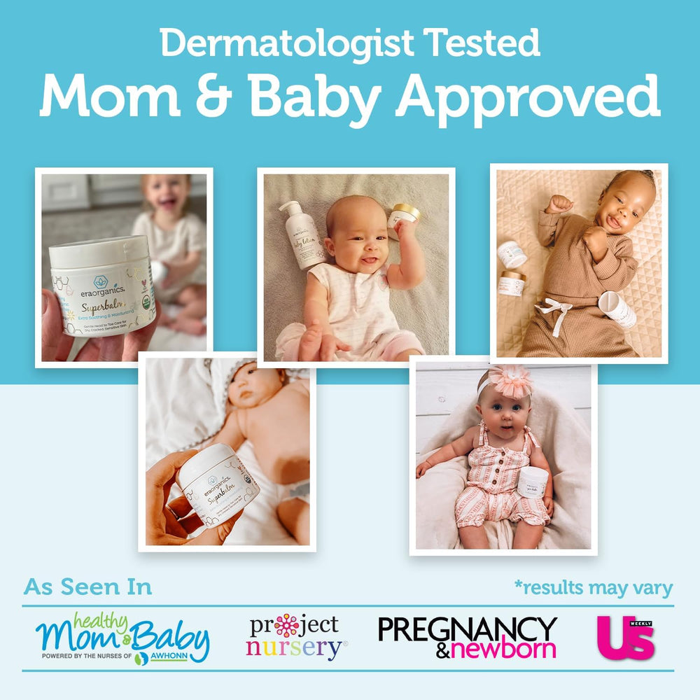 Parent applies Era Organics Ointment as part of daily routine.