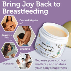 Era Organics Nipple Butter applied to sensitive skin for relief.