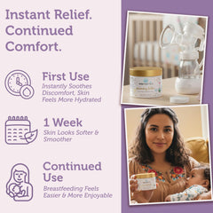 Era Organics Nipple Butter ingredients blend with chamomile and calendula for nourishment.