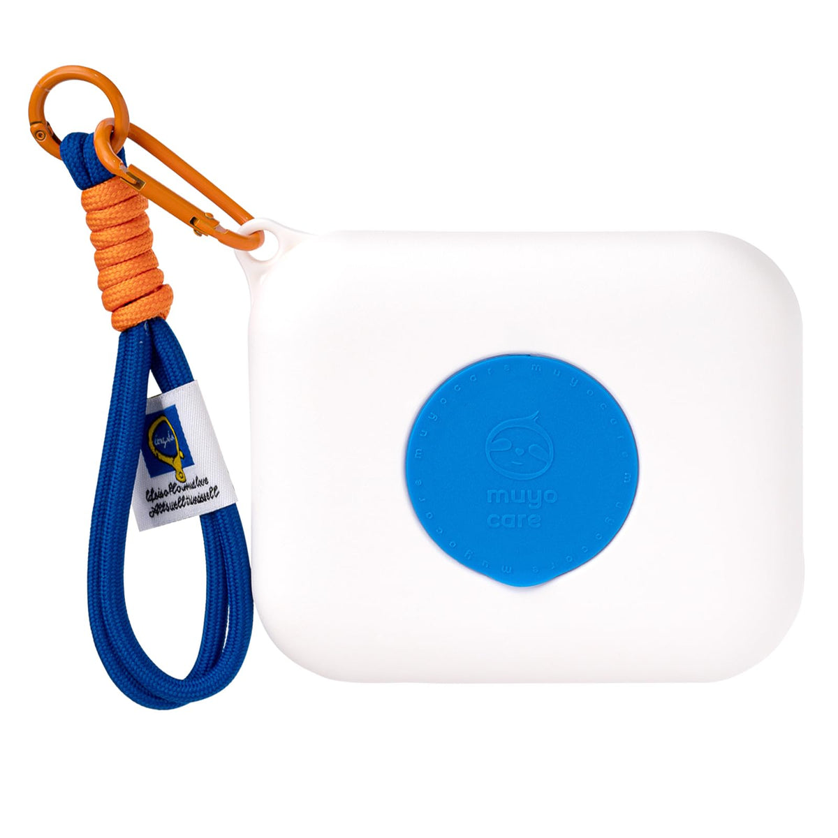 Eraecho portable tissue box with white body and blue lid, easy access on the go