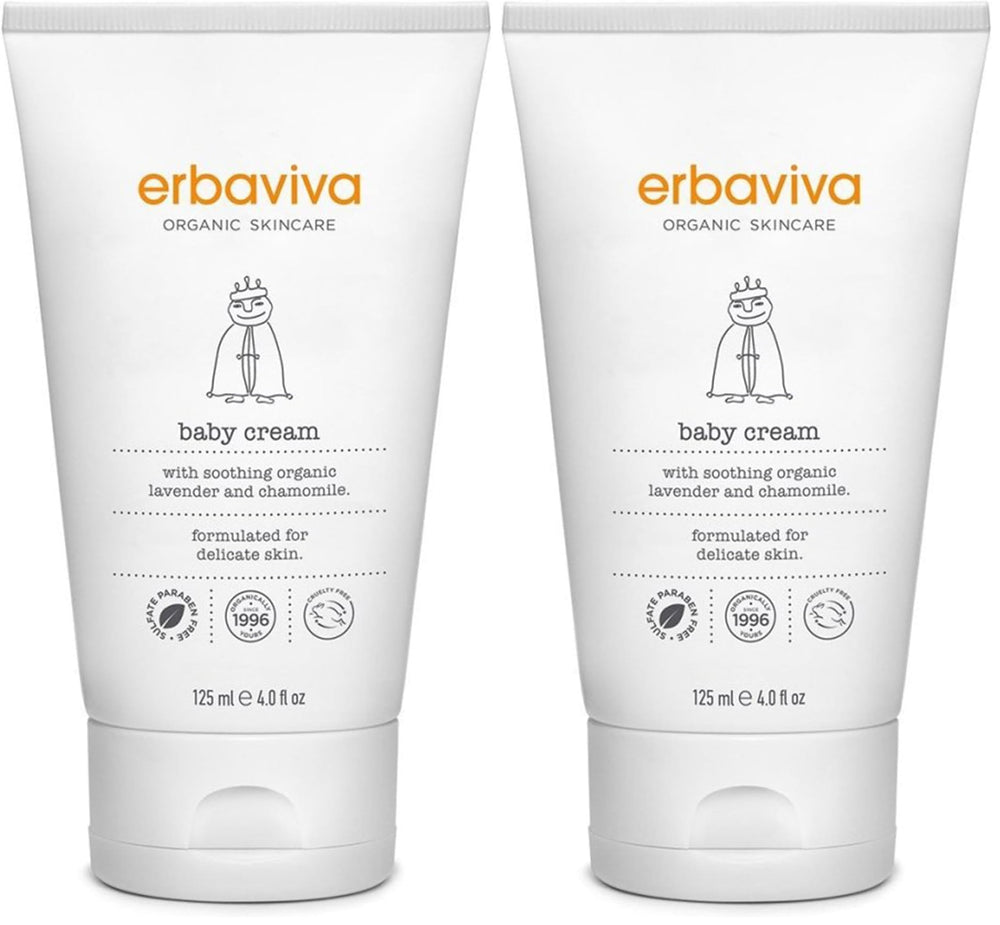 erbaviva Baby Cream pack shot shows gentle, all-day hydration for delicate skin.