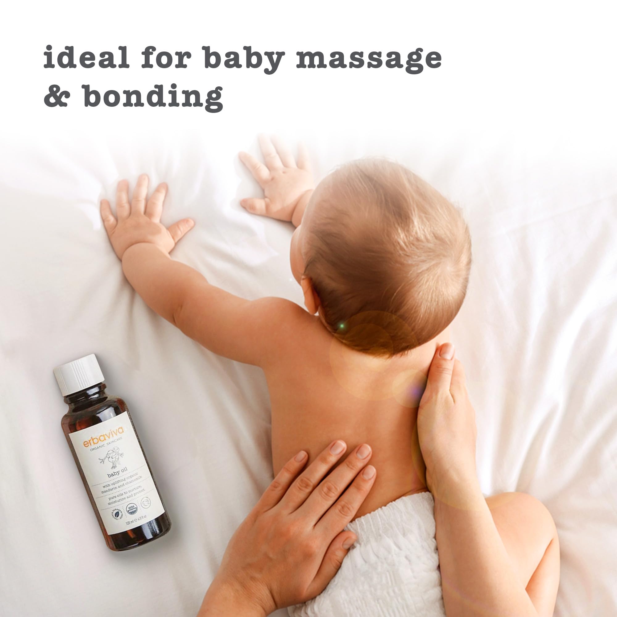 erbaviva baby oil after bath seals hydration for smooth skin