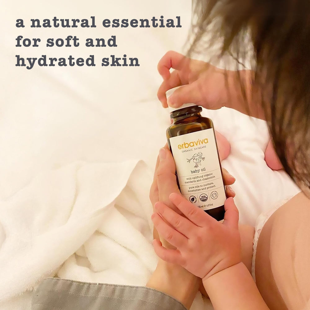 erbaviva baby oil chamomile aroma provides calming massage experience