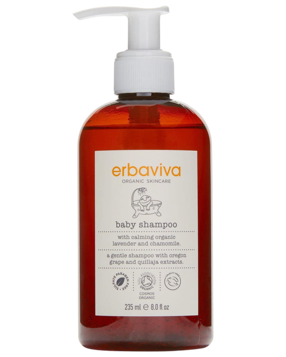 erbaviva baby shampoo bottle for gentle bathtime cleansing.