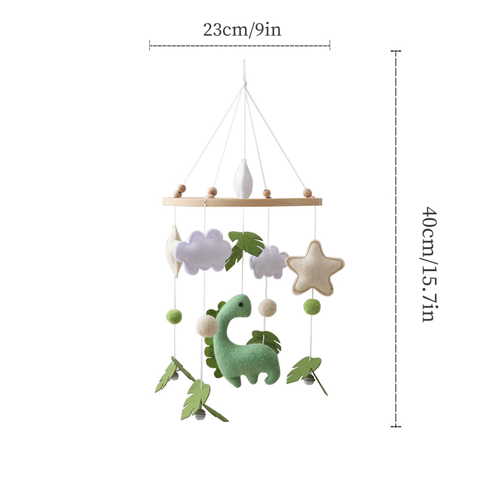 Erboinely unisex dinosaur mobile makes a thoughtful baby shower gift.