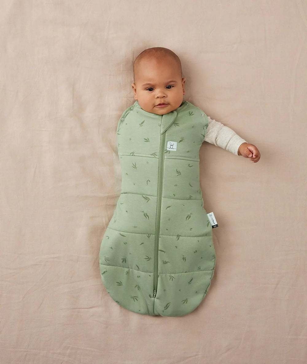 ergoPouch Cocoon Swaddle Sack Willow bell-shaped bottom supports hip movement