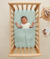 ergoPouch Cocoon Swaddle Sack arms-in mode on baby, secure feel