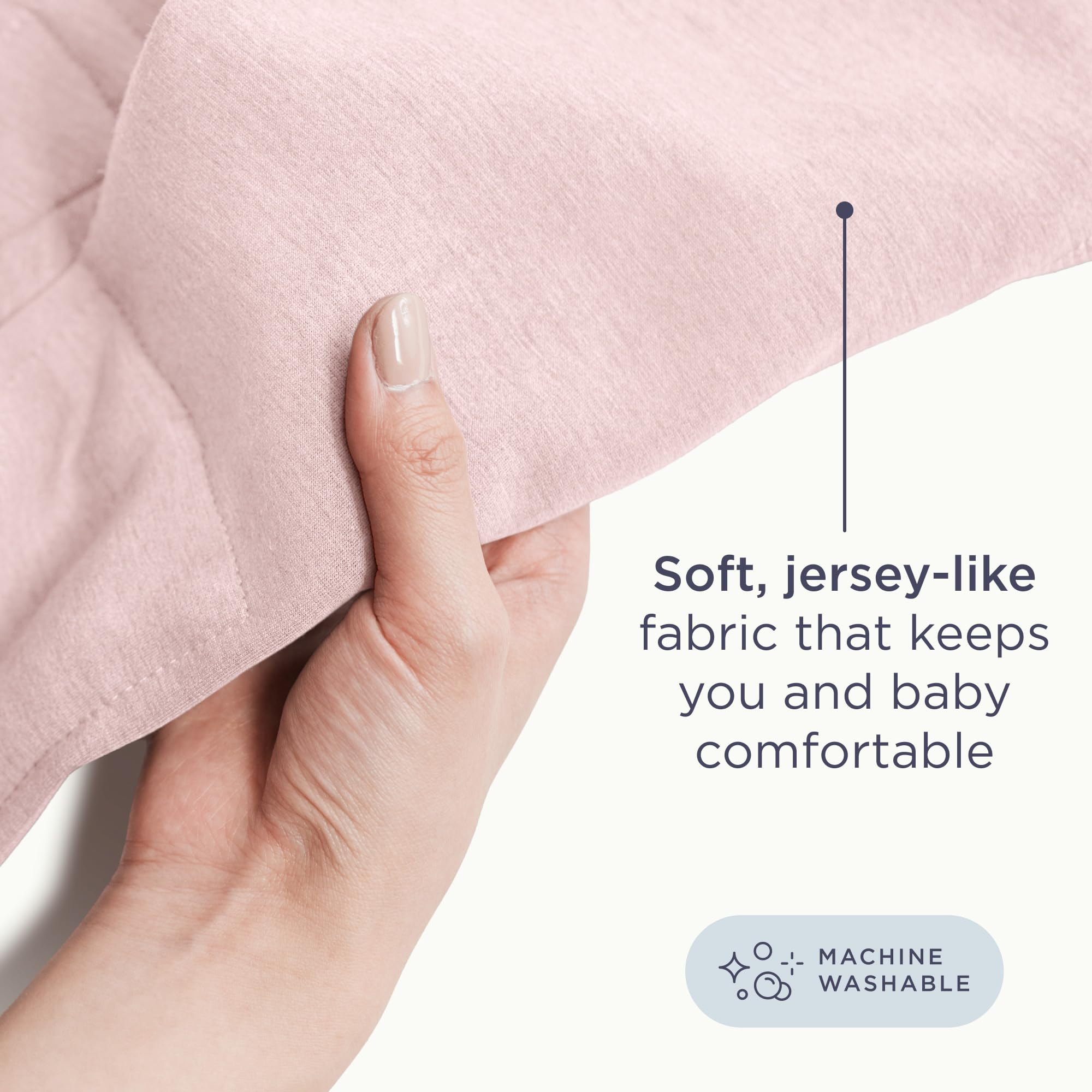 Ergobaby Embrace knit adjustable waistbelt illustrates customizable fit for growing caregivers.