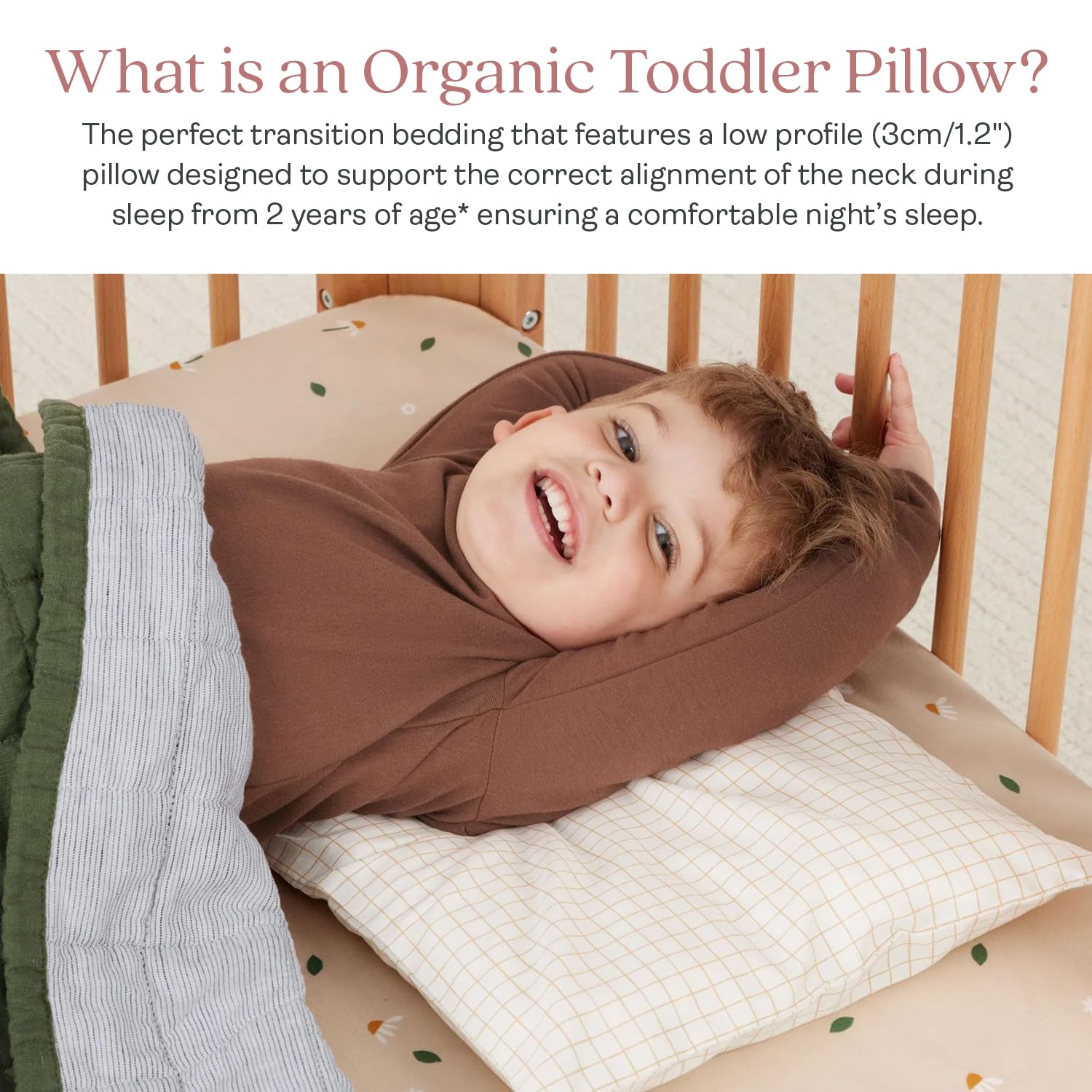 ErgoPouch Dragonflies pillow packaging and care information