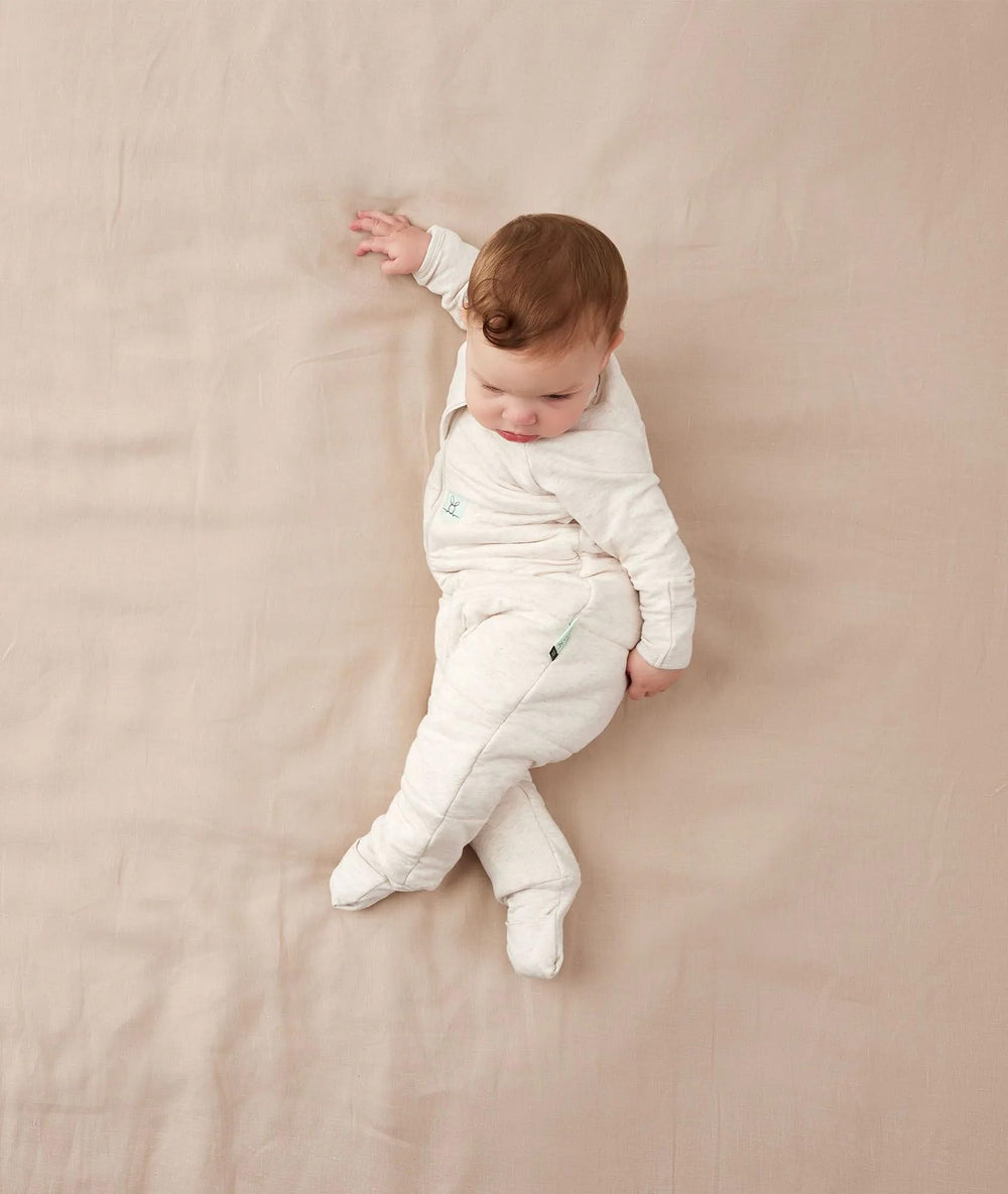 ErgoPouch Sleep Onesie breathable fabric helps temperature regulation.