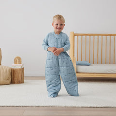 ergoPouch Sleep Suit Bag legs mode demonstrates safe legged movement for toddlers.