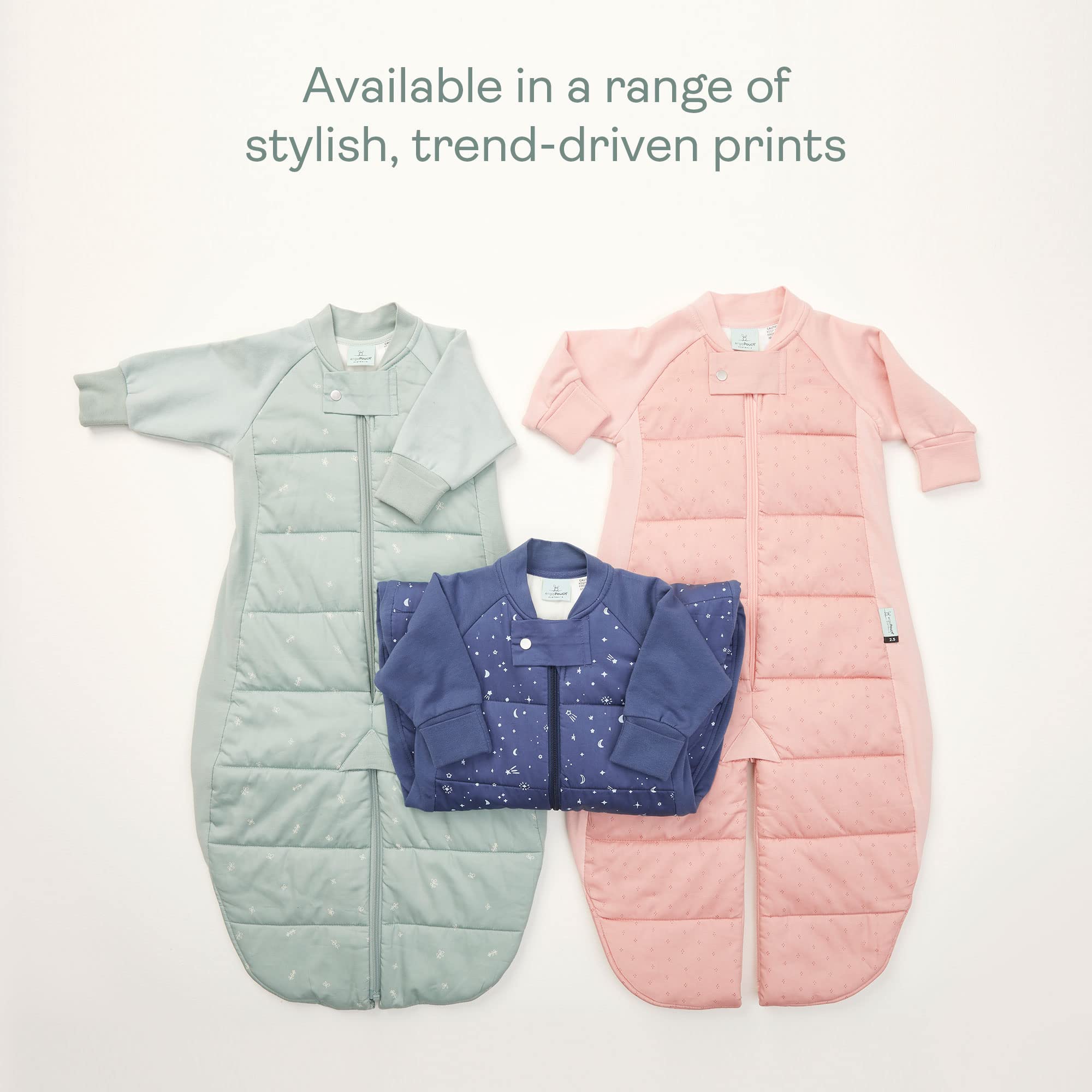 ergoPouch Sleep Suit Bag Sage color in nursery setting