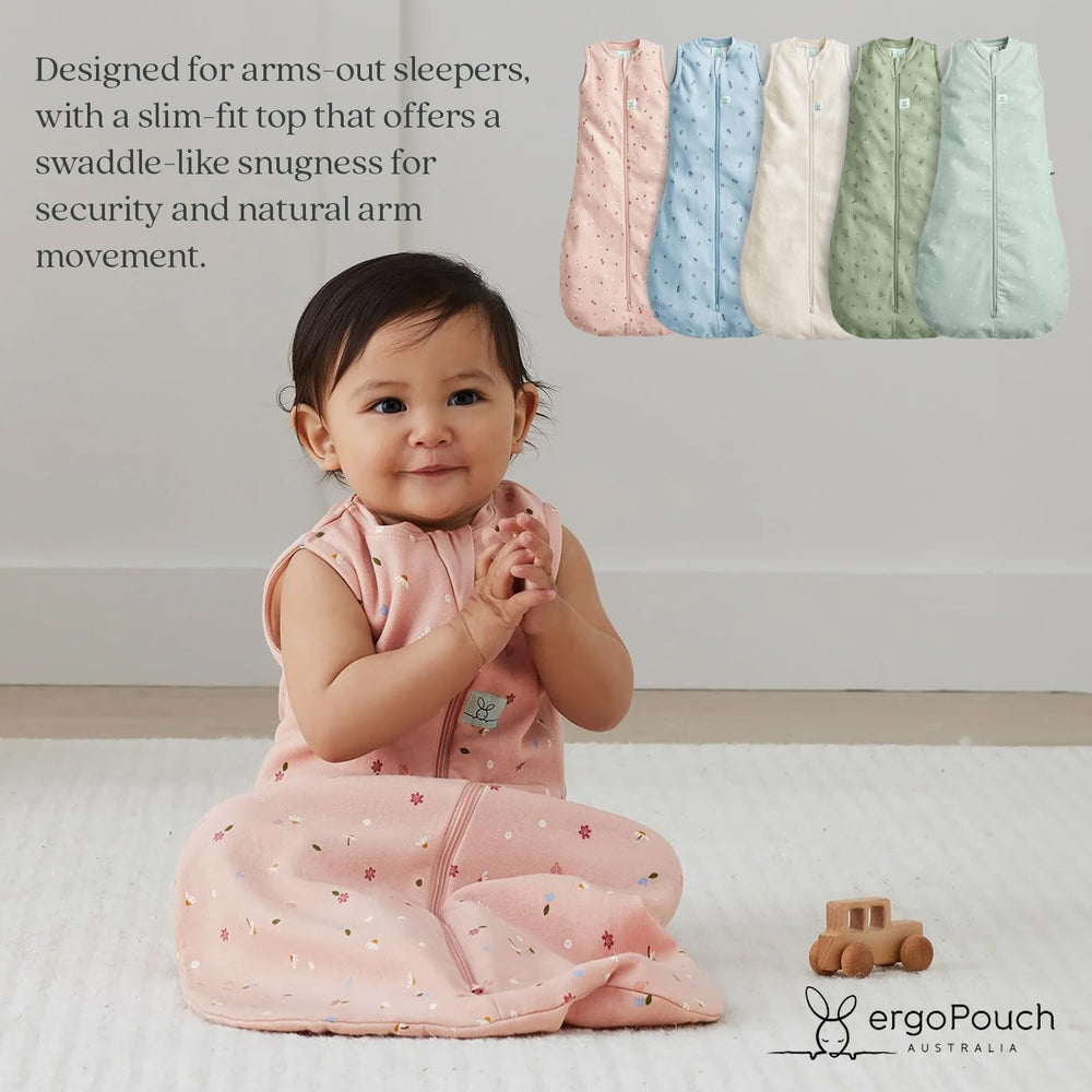 ErgoPouch slim top jersey design provides swaddle-like snugness