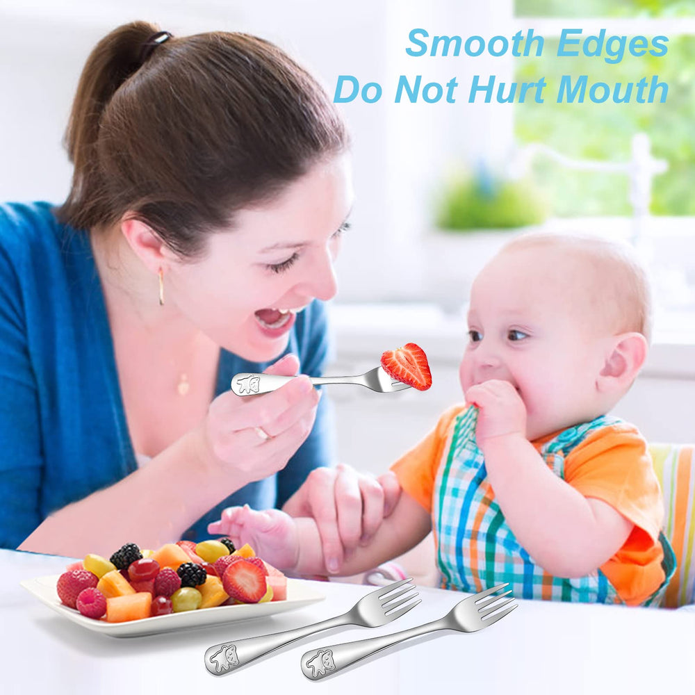 Erinnmy bear-design toddler forks add fun to meals