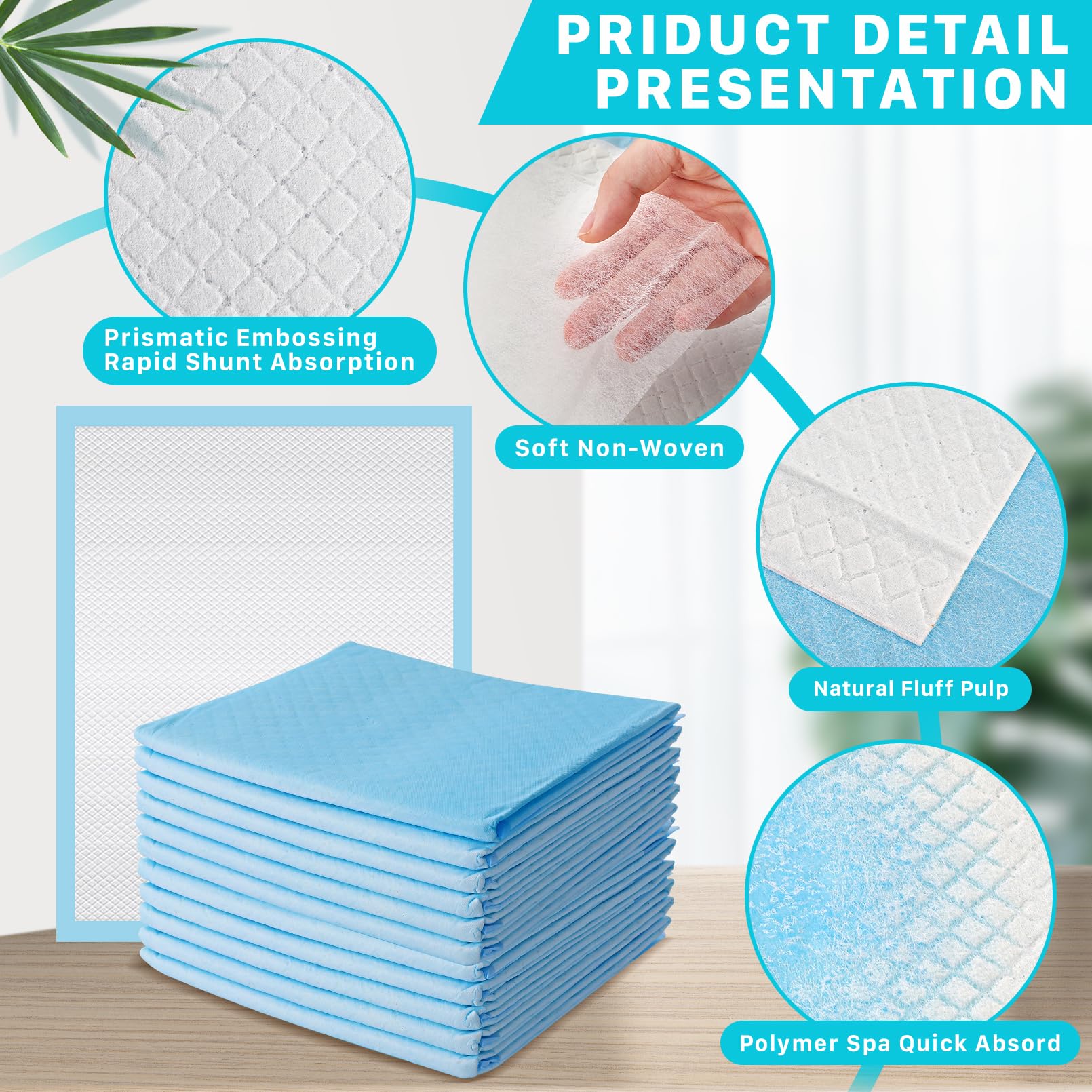 Erinnmy underpad provides quick absorption, keeping surfaces dry during changes.