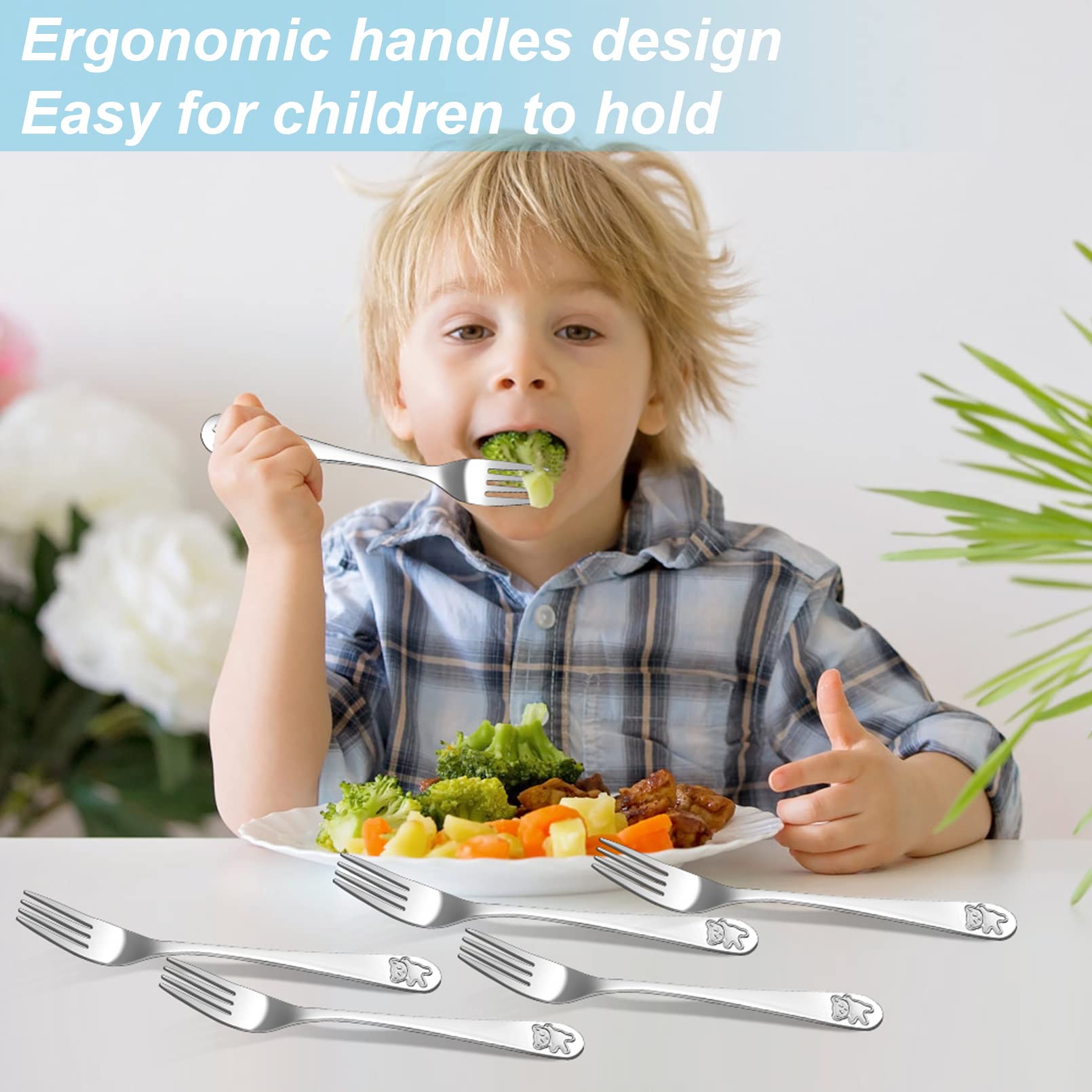 Erinnmy versatile toddler forks for appetizers, fruit, and desserts
