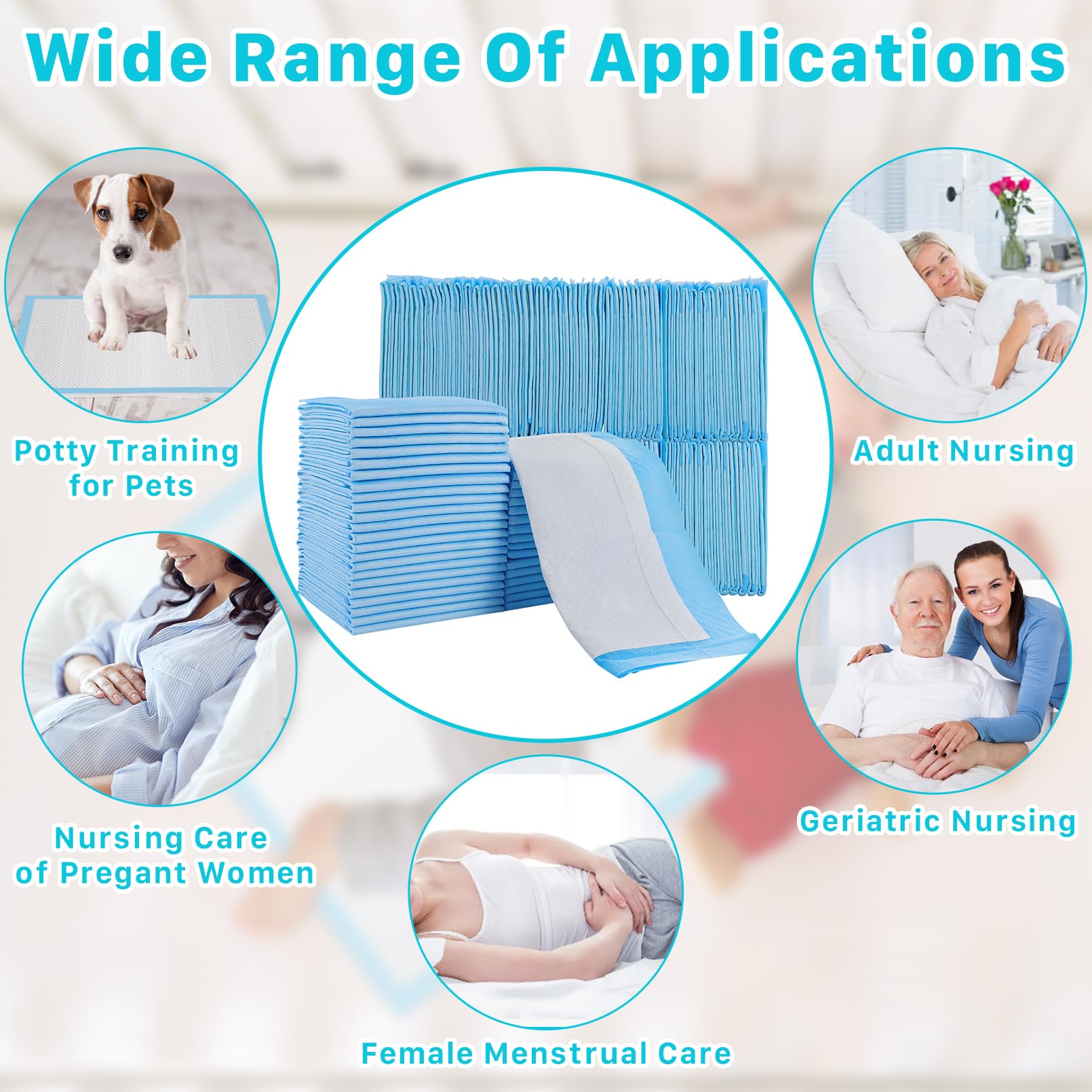 Erinnmy underpad suits babies, adults, seniors, and pets for versatile care.