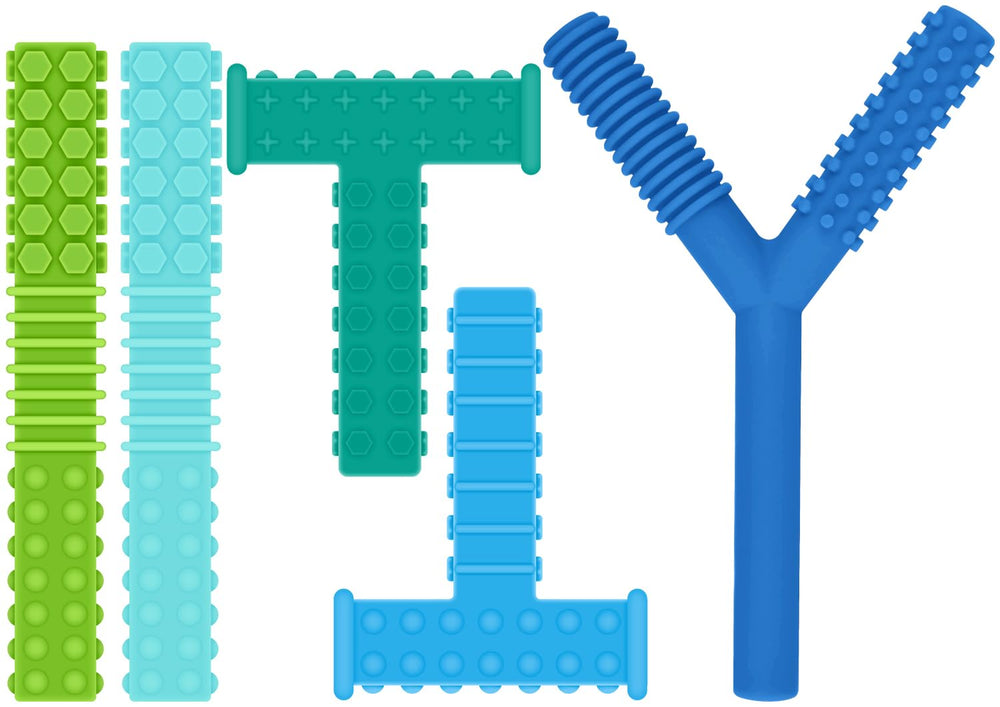 ERKOON T-shaped sensory chew toy supports oral motor play and calm focus.