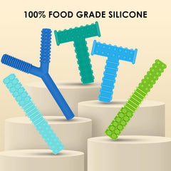 ERKOON teething tubes provide safe silicone textures for soothing gums.