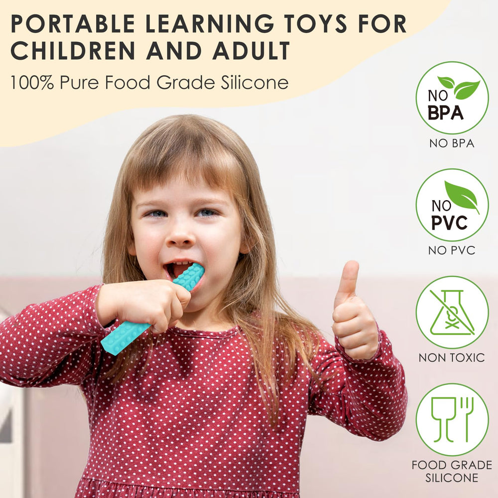 ERKOON Y-shaped sensory chew toy aids soothing chewing and independent engagement.