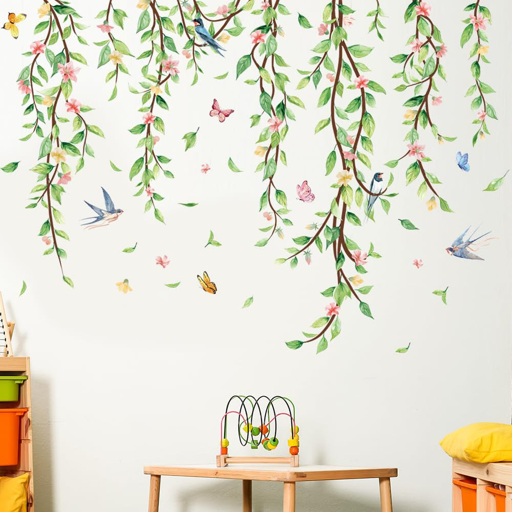 Erllsino HD printed leaves brighten the room with a modern, nature-inspired vibe.
