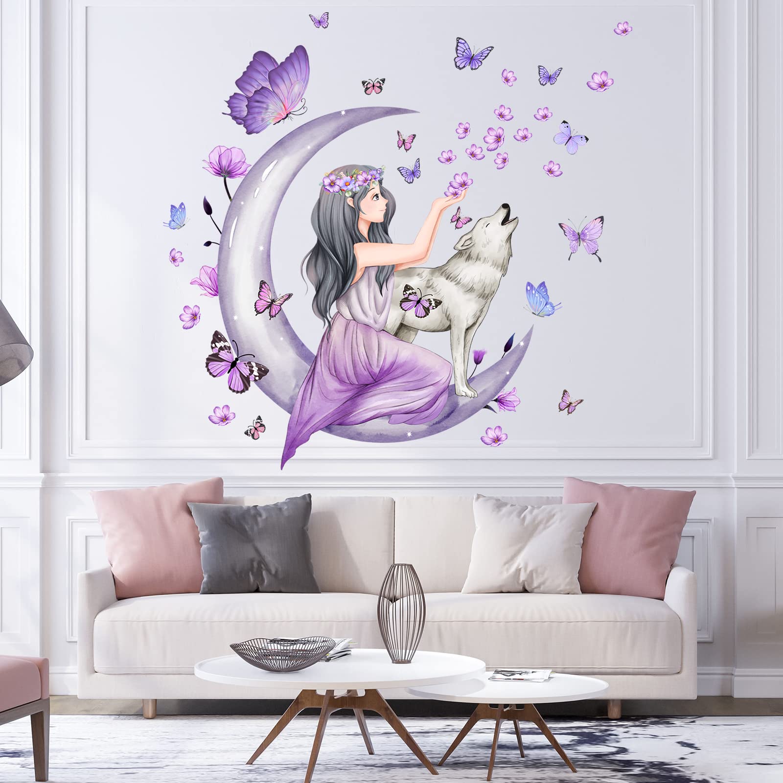 Erllsino self-adhesive vinyl decal sticks easily and removes cleanly from walls