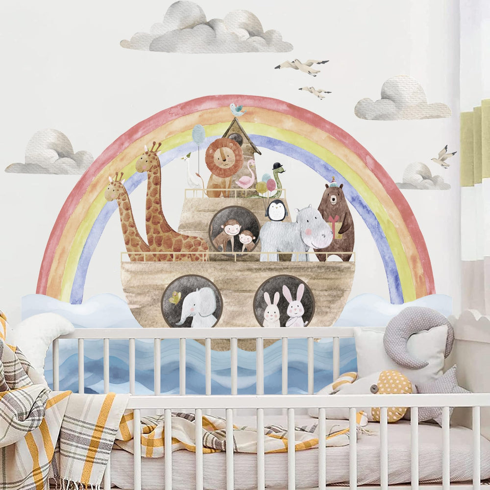 ERNTRNL Noahs Ark wooden ark accents introduce natural texture and durability