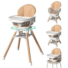 EROMMY 360° swivel high chair enabling easy feeding and parent-child interaction.