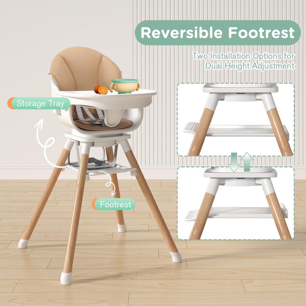 EROMMY adjustable footrest supports growing toddlers with two height positions.