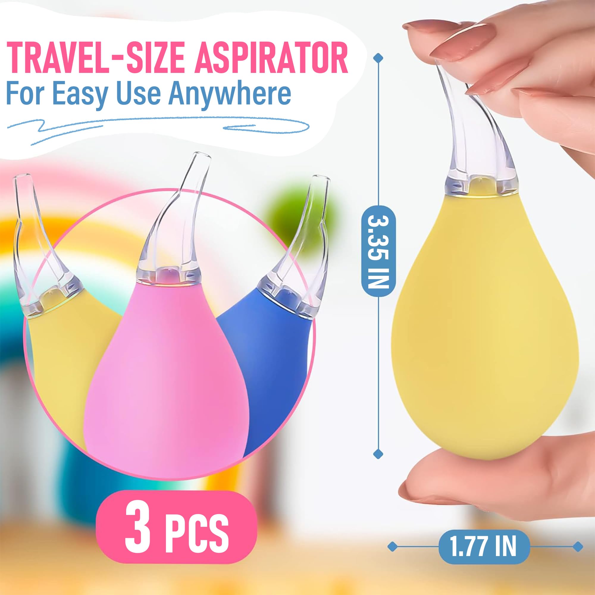ERRINGEN baby nasal suction with soft rubber for gentle mucus removal.