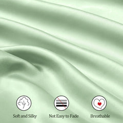 Ersmak satin sheet packaging highlights easy care and quick washing for busy parents.