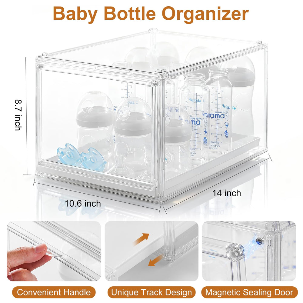 ERTIUANIO bottle organizer drawer open for easy access