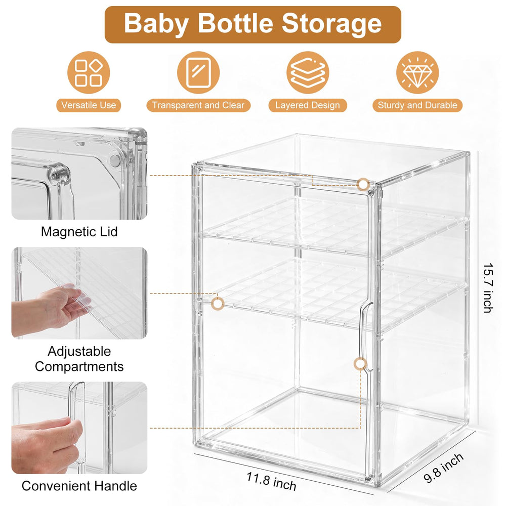 ERTIUANIO lower tier holds 12 bottles upright for quick prep