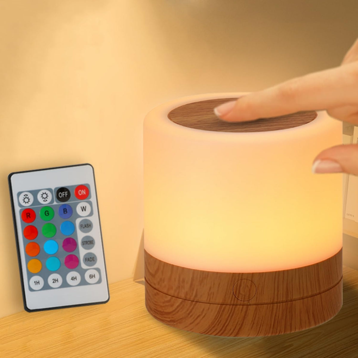ERUN nursery night light for kids with 13 color options for gentle bedtime