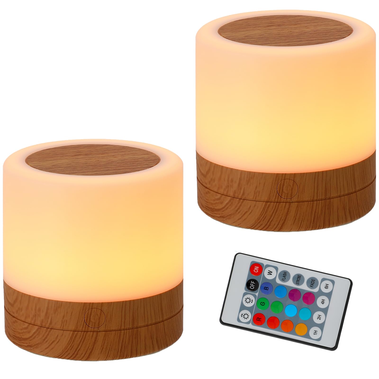 ERUN nursery night light with remote control for easy dimming and color changes.