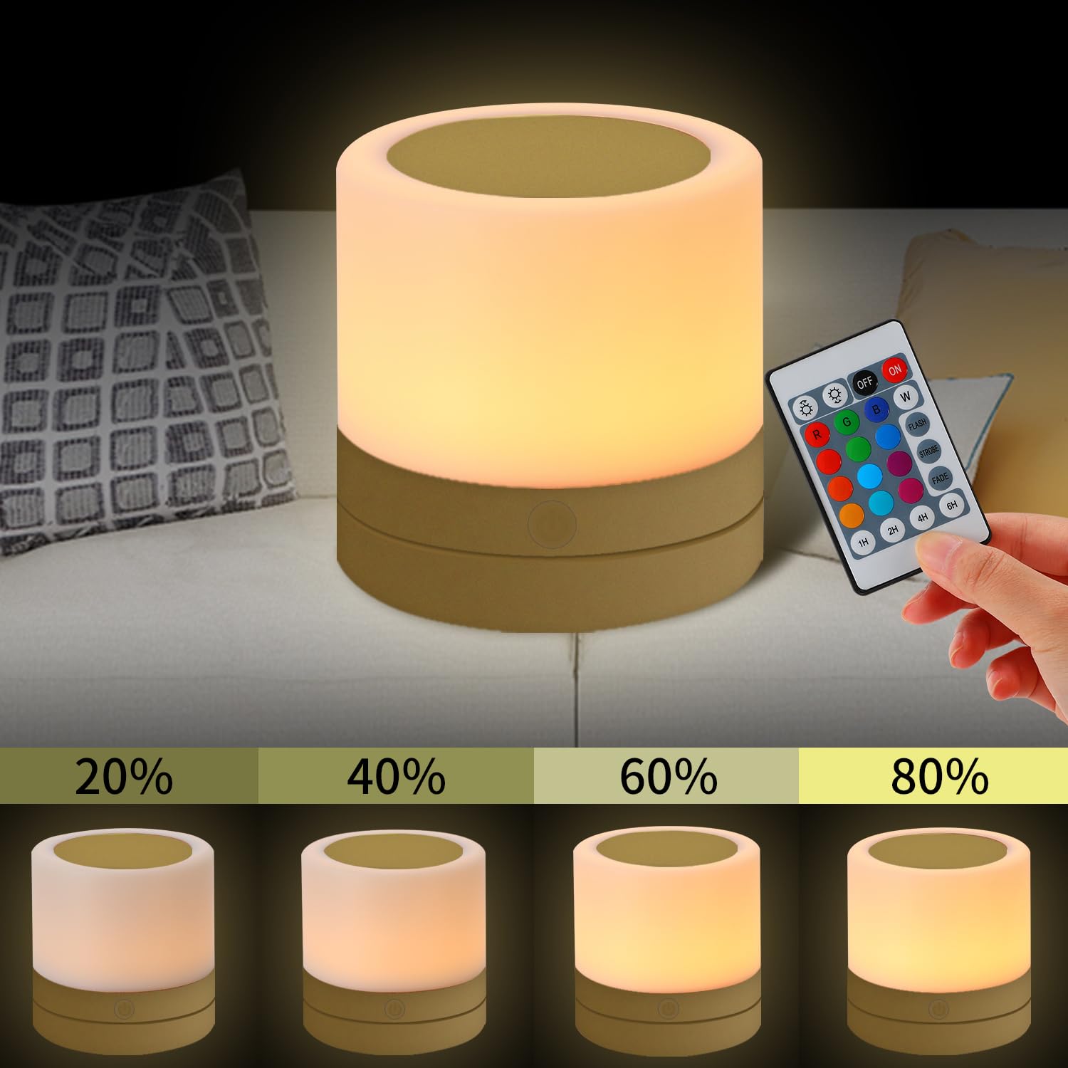 ERUN night light with timer settings for 1/2/4/6 hours