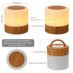 ERUN touch control bedside lamp allows color changes with a simple touch