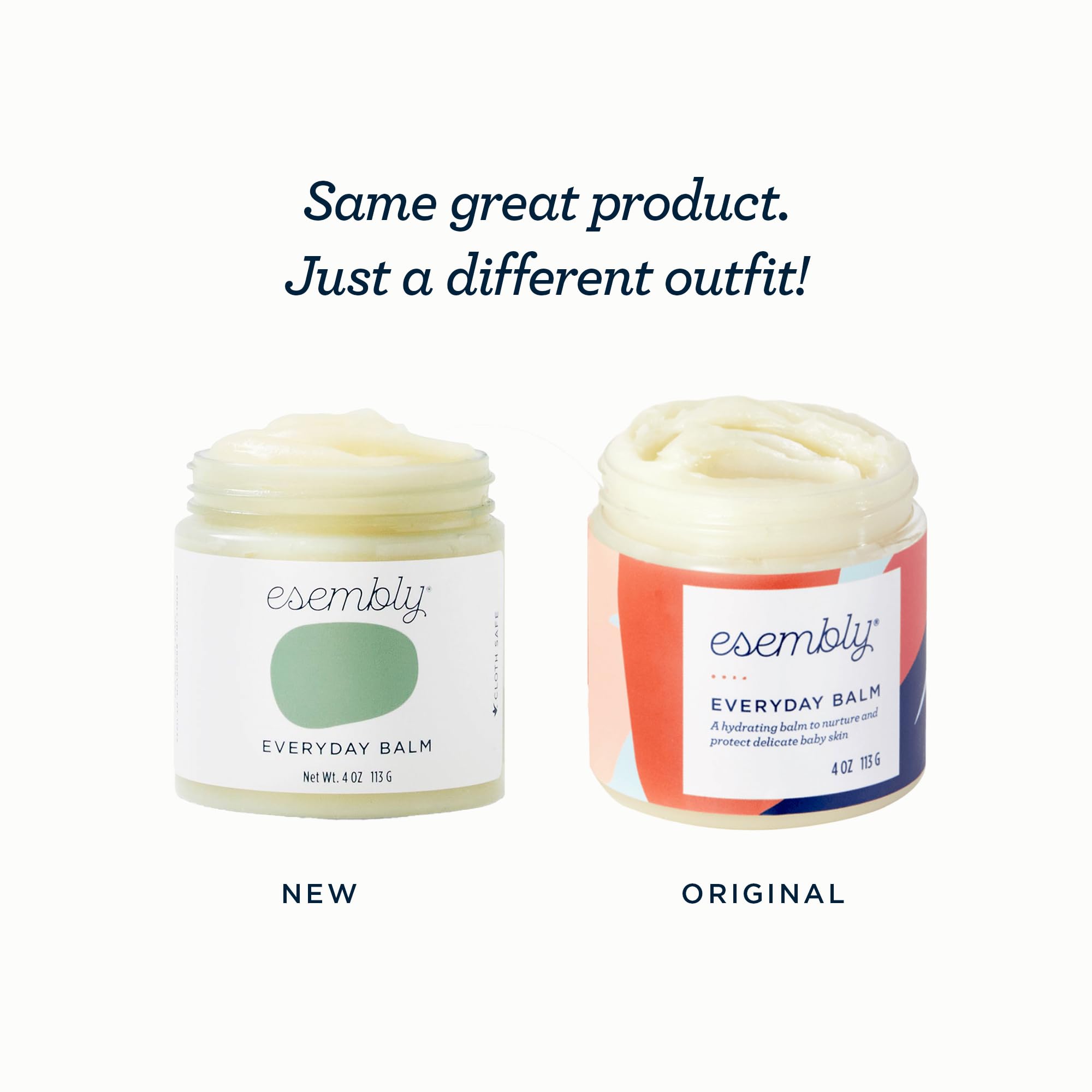 Close-up of Esembly Everyday Balm texture for gentle daily skincare.