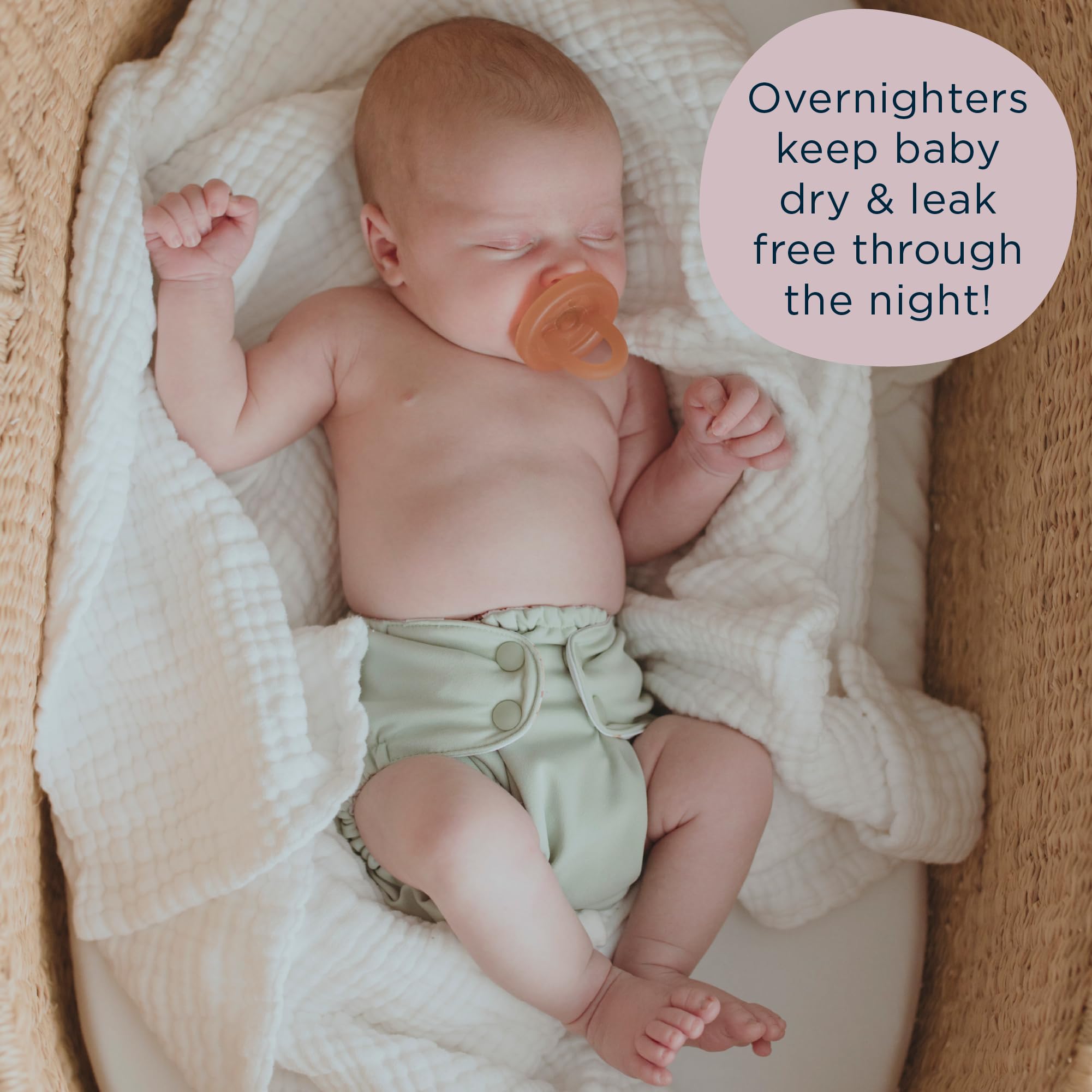 Esembly Overnighters for heavy wetter adds extra protection during long sleep stretches.