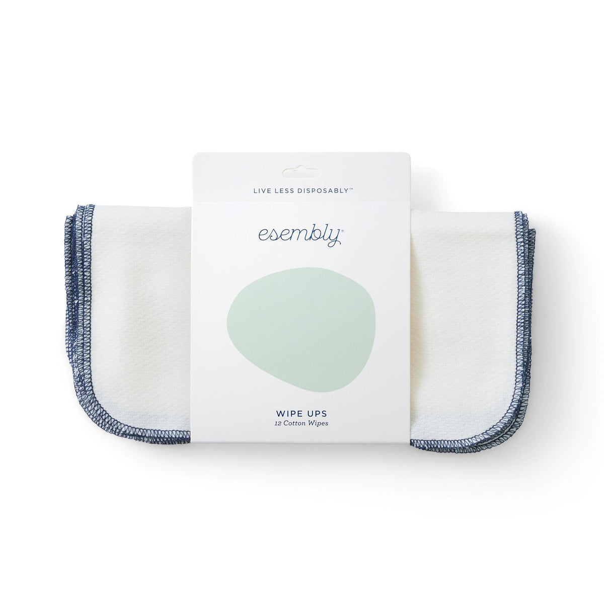 Esembly Wipe-Ups organic cotton soft wipes for baby's skin.