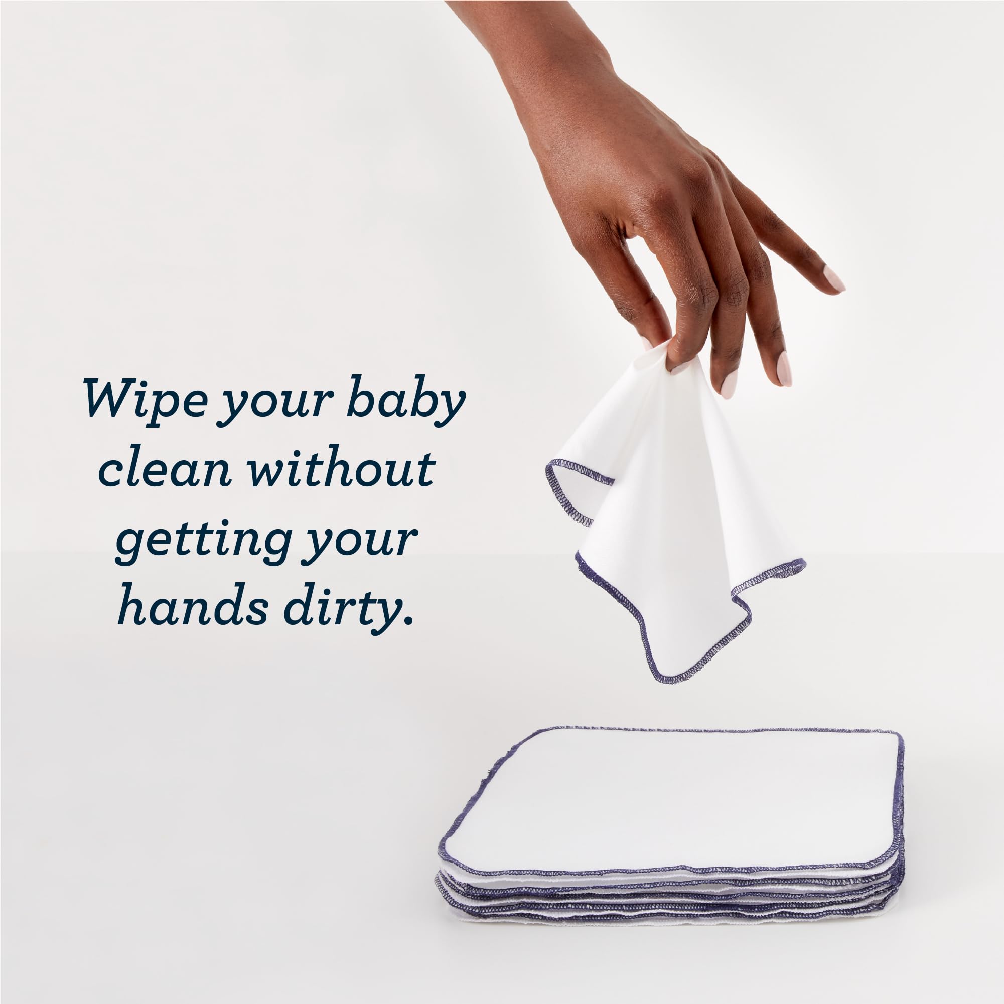 Reusable washable wipes reduce disposable waste.