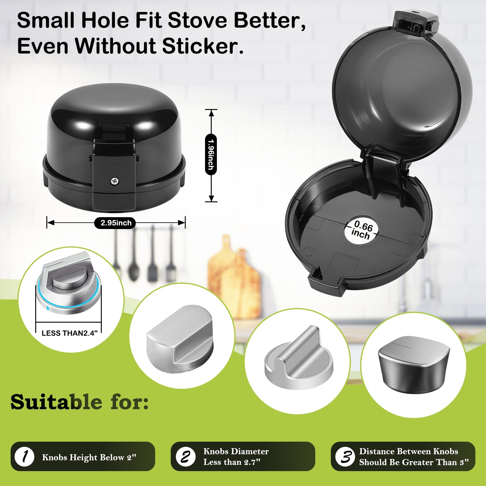 ESENHARBER black stove safety pack with five covers ready for quick kitchen setup.