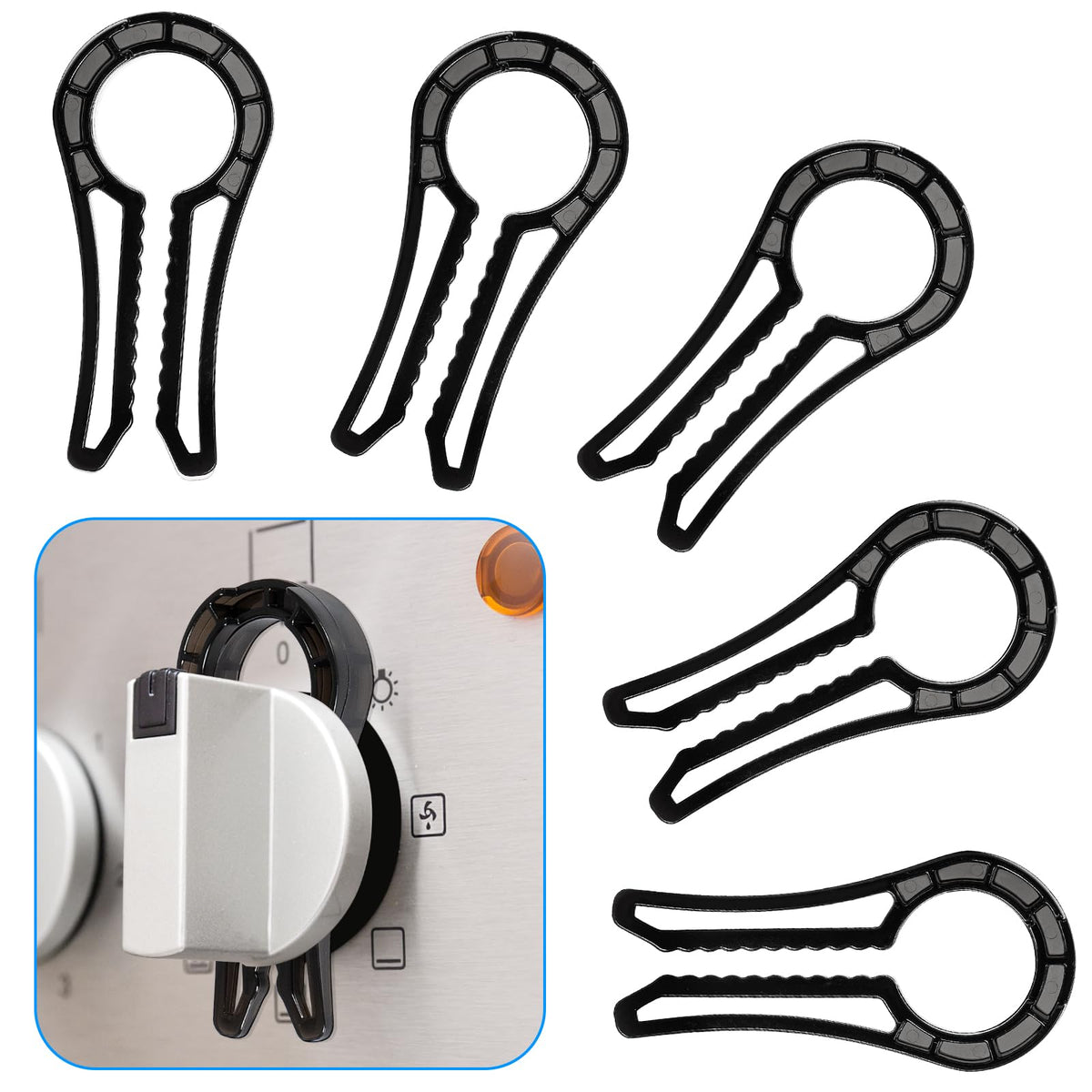 ESENHARBER gas stove knob locks packaging demonstrates easy, tool-free installation for safety.