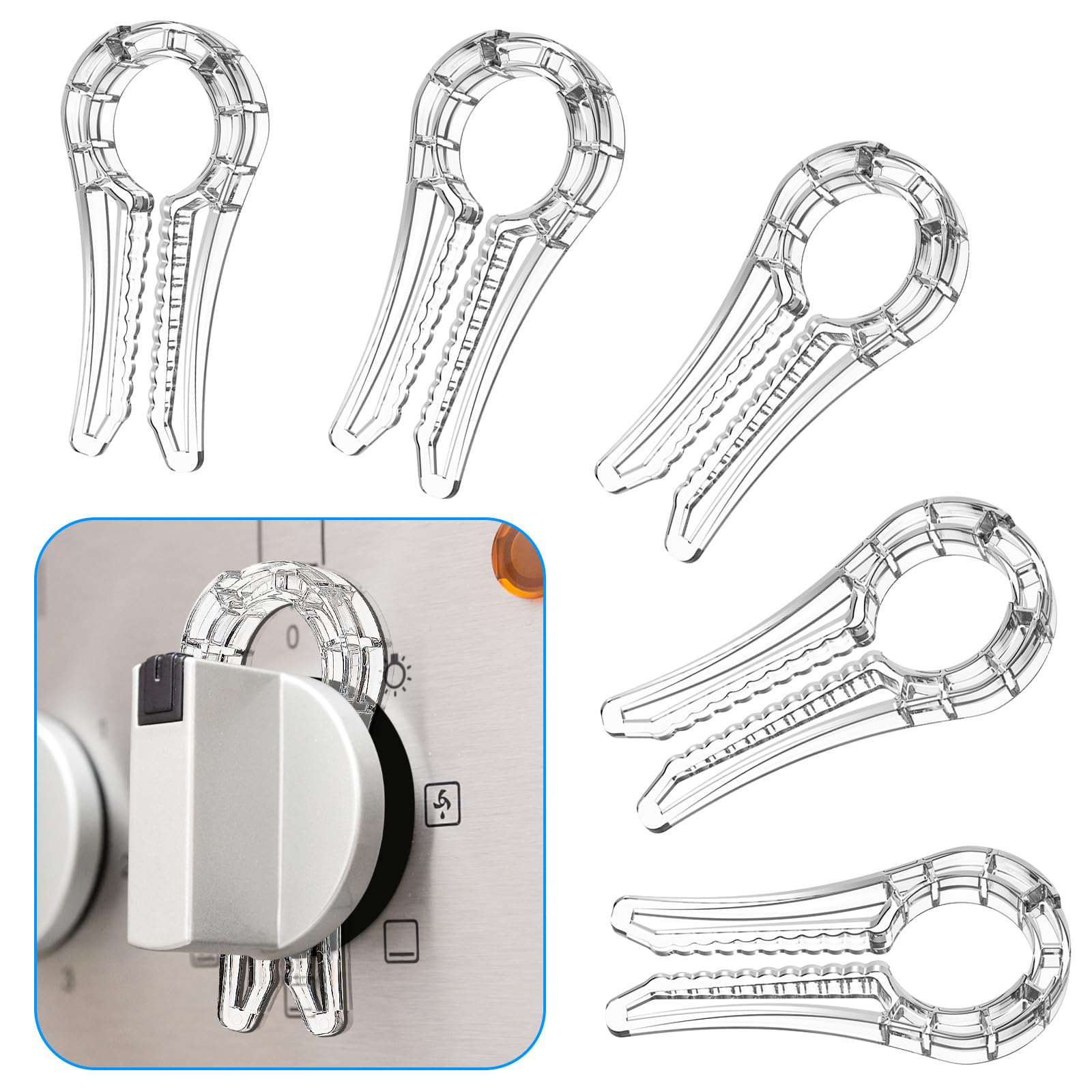ESENHARBER gas stove knob locks secure knobs for toddler safety and quick setup.