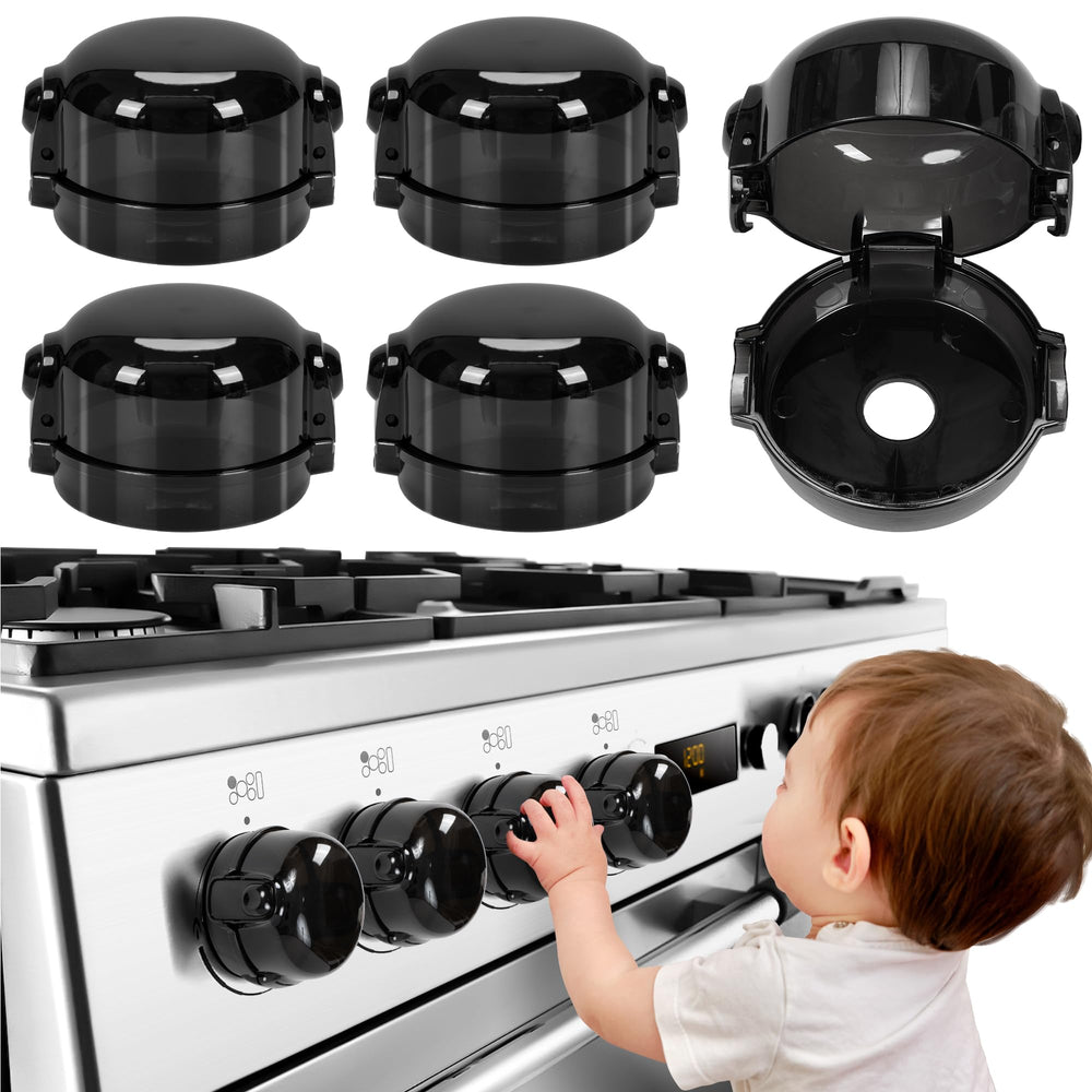 ESENHARBER dual-grip stove knob covers enable easy adult access and child safety.