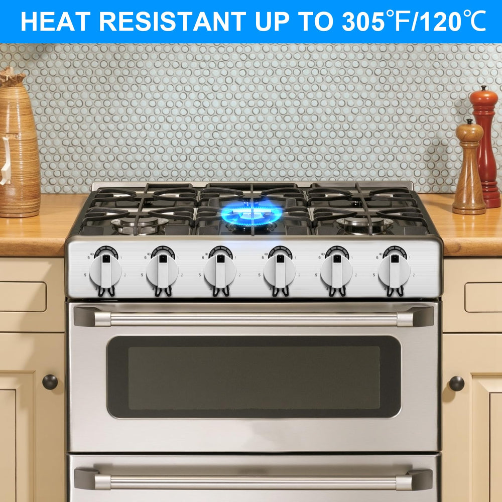 ESENHARBER stove knob locks in black design blend with decor while preventing use.