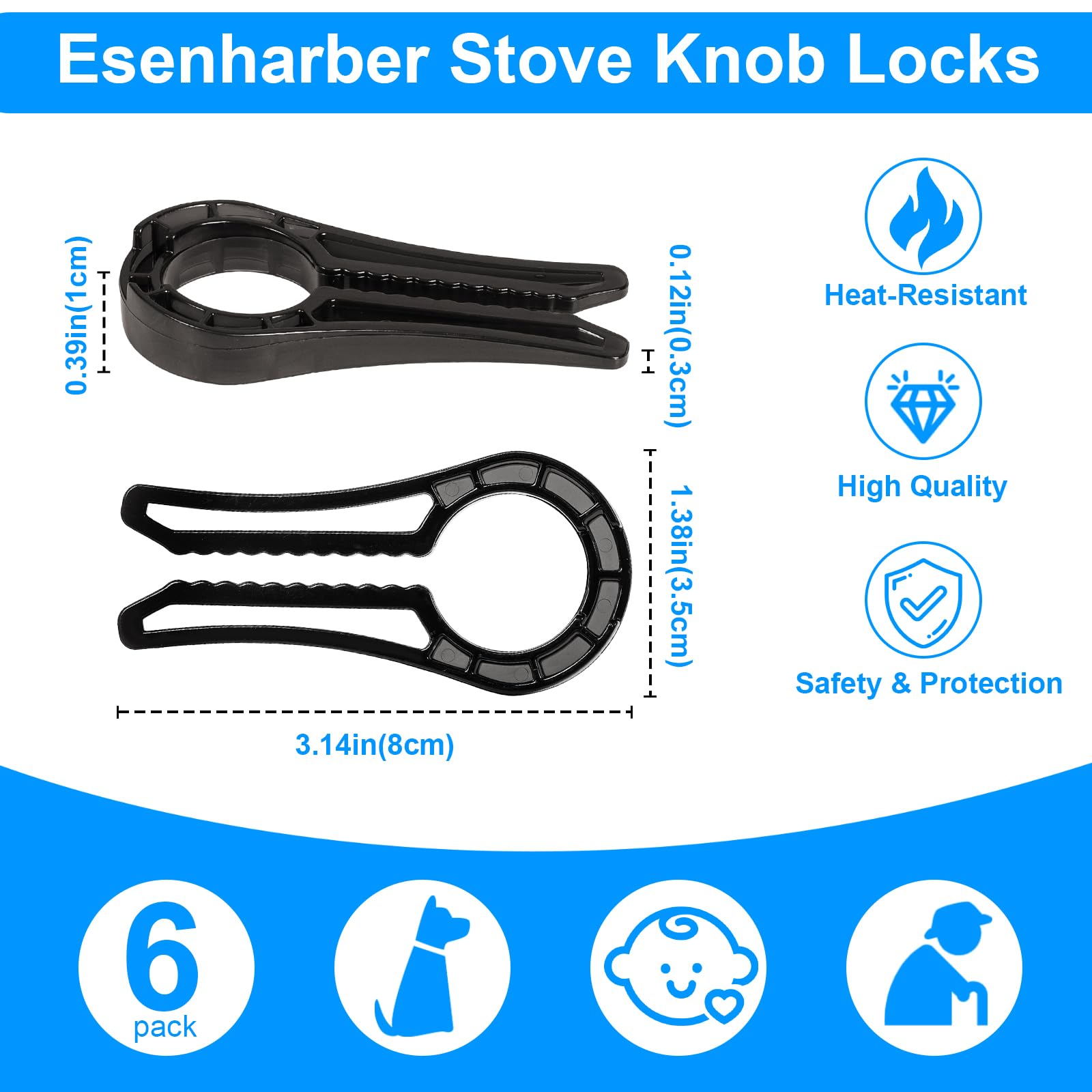 ESENHARBER clear knob locks offer discreet safety for visible kitchen protection.
