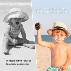 Esimen Sunblock Buddy Brush ergonomic handle supports comfortable, controlled application.