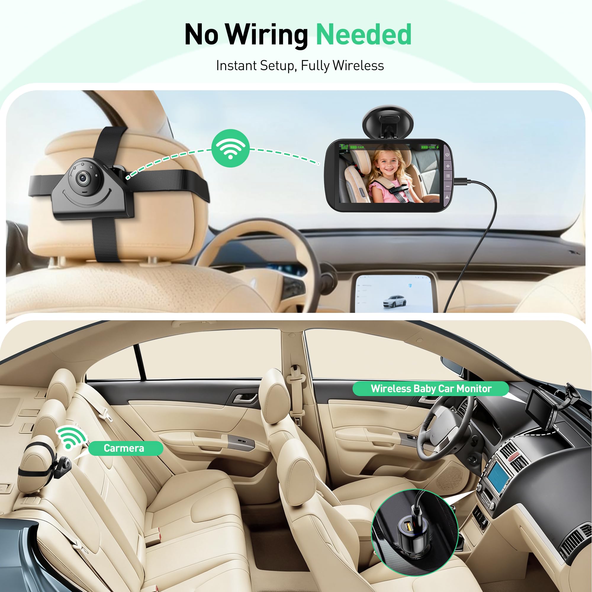 ESIYTGOP swappable batteries and dock charger support non-stop monitoring on long trips.